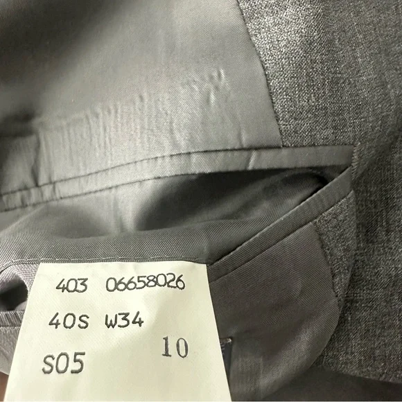 NWT Brooks Brothers Mens Suit Jacket Blazer Charcoal Gray Wool 3-Button 40S $598 - Picture 8 of 8